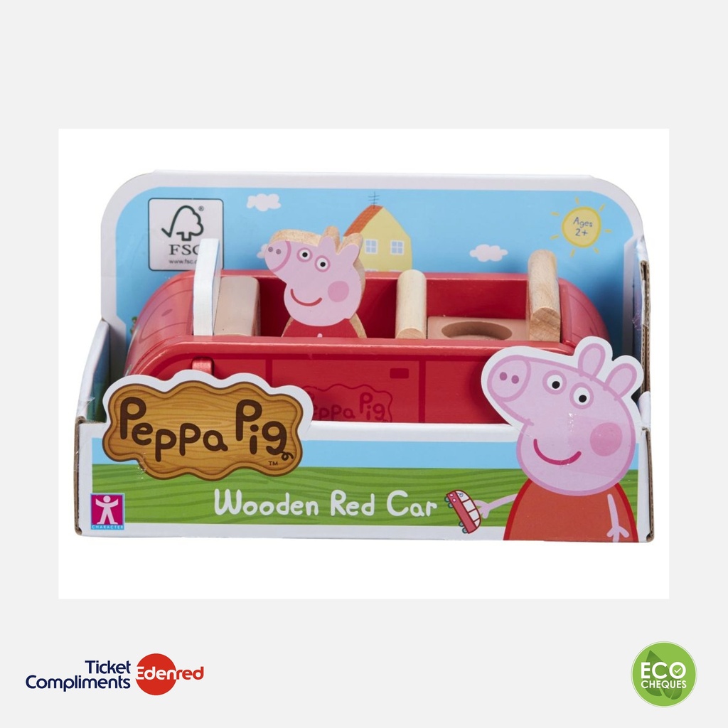 Bot-I – Peppa Pig - Wooden family car with peppa figure - 2+