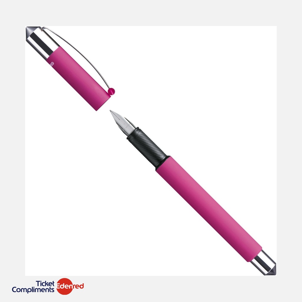 STABILO - BeCrazy! - Stylo plume fuchsia + 1 cartridge bleu