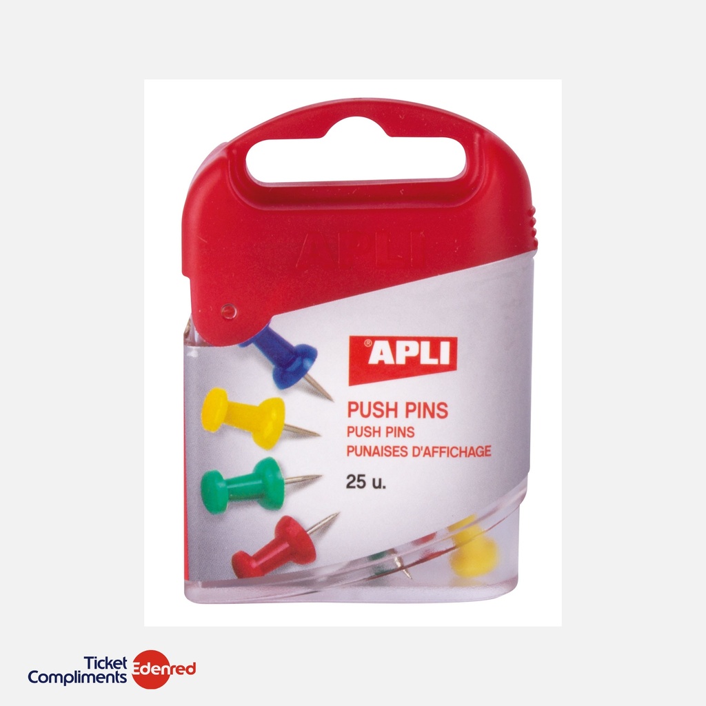 Apli - Display Push spijkers - 4 verschillende kleuren 25 u